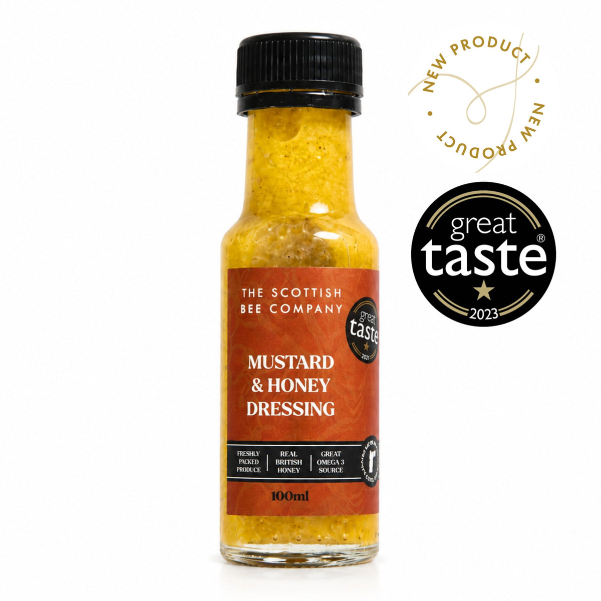 Mini Mustard & Honey Dressing 100ml by The Scottish Bee Company