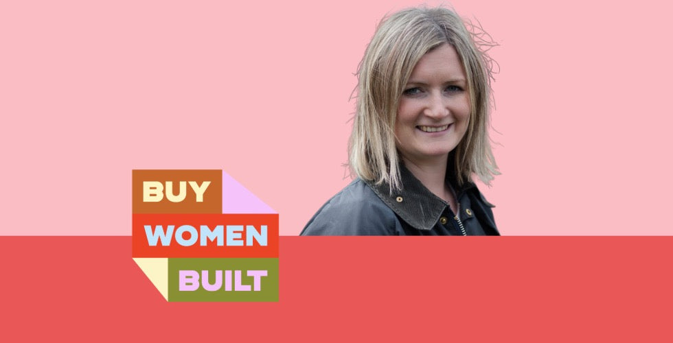 Co Founder Suzie Millar with Buy Women Built logo