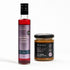 scottish bee company heather honey and blackbery & sage vinegar on a plain white background 